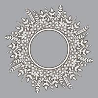 Floral frame decorative vector