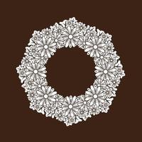 Floral frame decorative vector