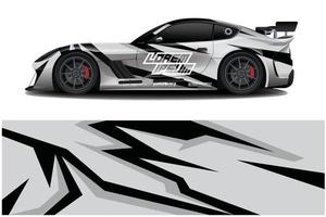 Sports car wrapping decal design vector