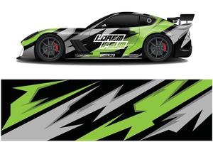 Sports car wrapping decal design vector