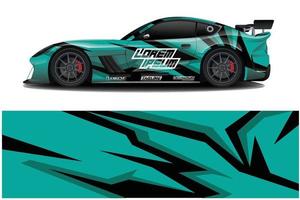 Car wrap graphic racing abstract background for wrap and vinyl sticker vector