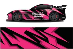 Sports car wrapping decal design vector