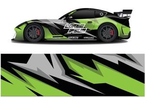 Car wrap graphic racing abstract background for wrap and vinyl sticker vector