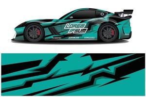 Car decal sticker wrap design vector