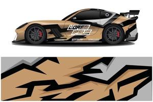 Car decal sticker wrap design vector