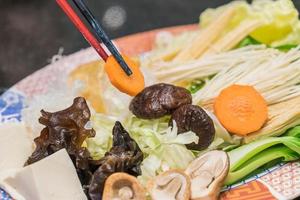 Vegetables set in restaurant photo