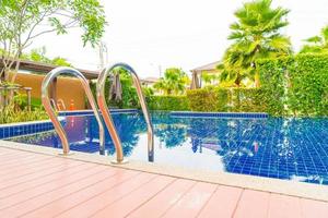 Stair swimming pool in beautiful luxury hotel pool resort photo