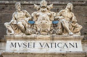 Entrance of the famous Vatican Museum building in Rome, Italy, 2020 photo