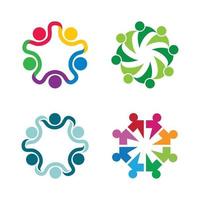 Community care logo images design vector