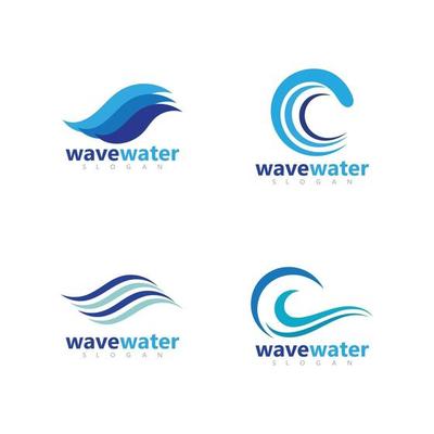 Abstract water splash waves logo