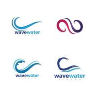 Abstract water splash waves logo vector