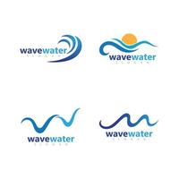 Abstract water splash waves logo vector