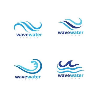 Abstract water splash waves logo