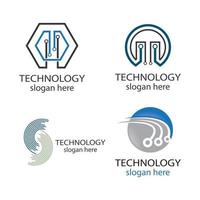 Technology logo images illustration vector