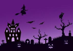 Halloween Night Party Background Landing Page Illustration vector