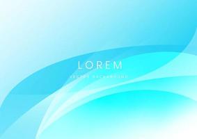 Abstract soft blue geometric curve overlay layer background. vector