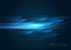 Abstract technology geometric hi speed design on blue background. vector