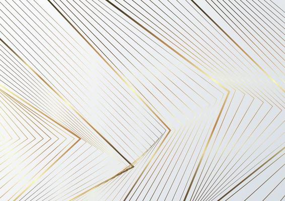 Abstract triangles golden lines luxury on white background.