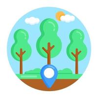 Forest Location and Trees vector