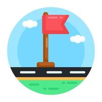 Destination Flag and Pole vector