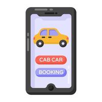 Cab App Booking vector