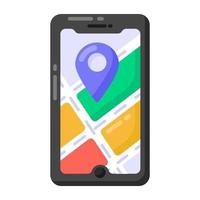 Mobile Navigation app vector