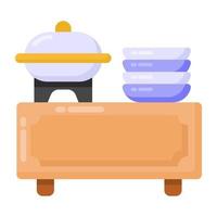 Buffet Food counter vector