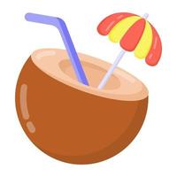 Coconut healthy   Drink vector