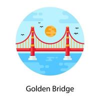 Golden Bridge and Overpass vector