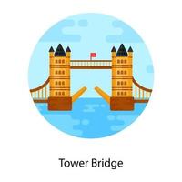 Tower Bridge and suspension vector