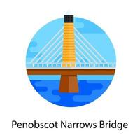 penobscot estrechos puente vector