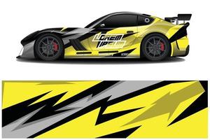 Sports Car Wrapping Decal Design vector