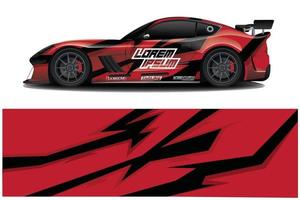 Sports Car Wrapping Decal Design vector