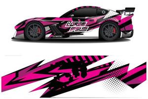 Car decal sticker wrap design vector