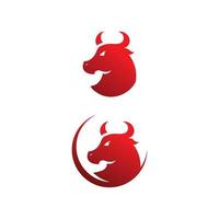 Bull head logo icon vector template design