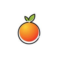 Orange logo design Vector icon illustration