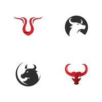 Bull head logo icon vector template design