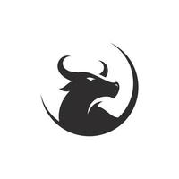 Diseño de plantilla de vector de icono de logotipo de cabeza de toro