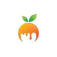 Orange logo design Vector icon illustration