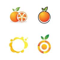 Ilustración de icono de vector de diseño de logotipo naranja