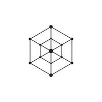Polygonal line icon  abstract polygonal design vector template