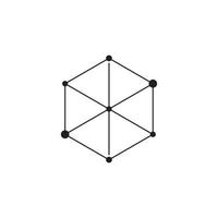 Polygonal line icon  abstract polygonal design vector template