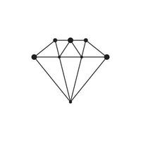 Diamond line icon diamond polygonal design vector template