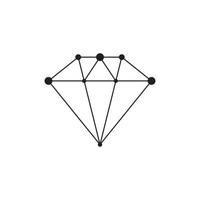 Diamond line icon diamond polygonal design vector template