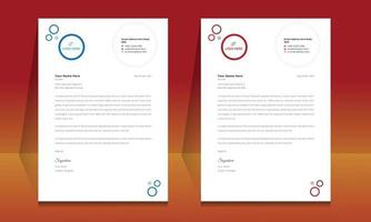 Letterhead format template, business style letterhead design template. vector