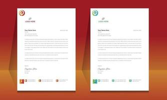 Letterhead format template, business style letterhead design template. vector