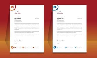 Letterhead format template, business style letterhead design template. vector