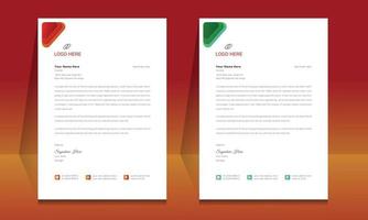 Letterhead format template, business style letterhead design template. vector