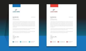 Letterhead format template, business style letterhead design template. vector