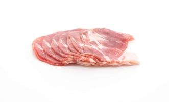 Fresh pork sliced with ingredients photo